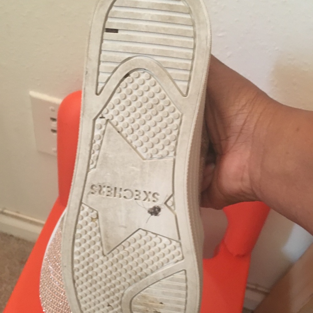 Sparkling pink skecher sneakers - Picture 3 of 5